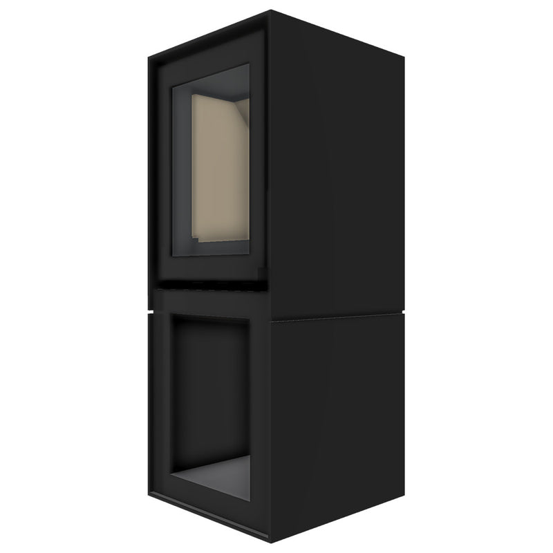 Barbas Box 20 40 Freestanding Wood Burner with a Log Store and a Steel Door