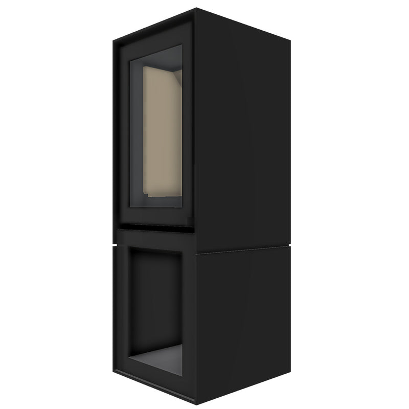 Barbas Box 20 45 Freestanding Wood Burner with a Log Store and a Steel Door