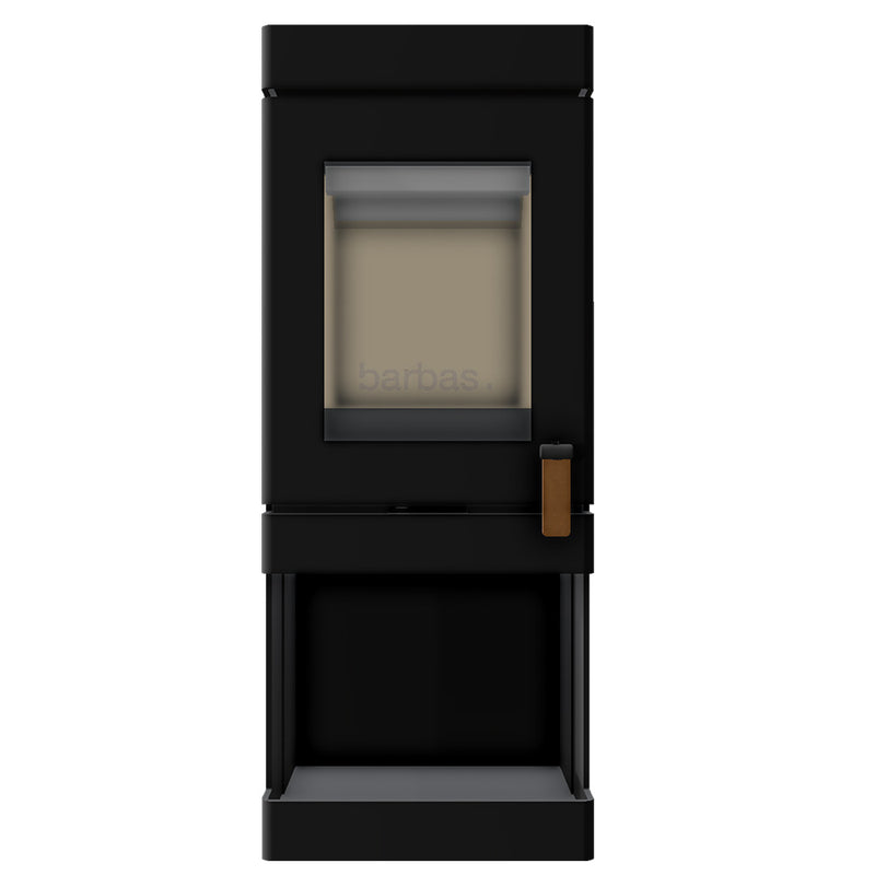 Barbas Box 35 40-105 Freestanding Wood Burner with a Log Store