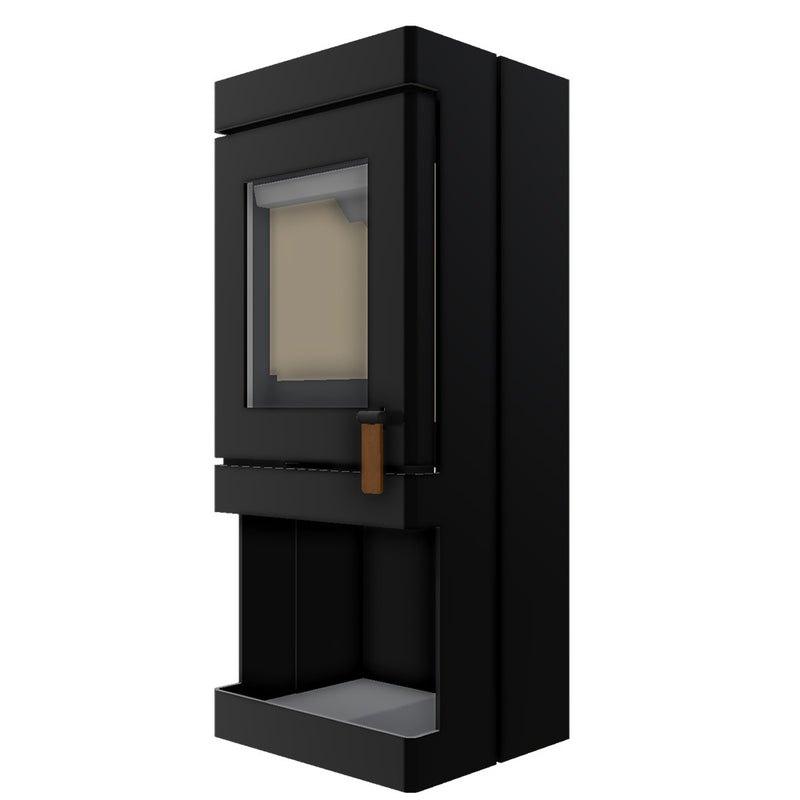 Barbas Box 35 40-105 Freestanding Wood Burner with a Log Store