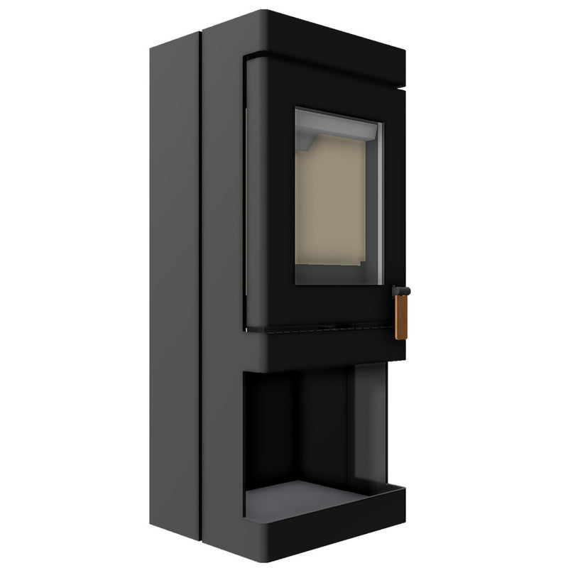 Barbas Box 35 40-105 Freestanding Wood Burner with a Log Store