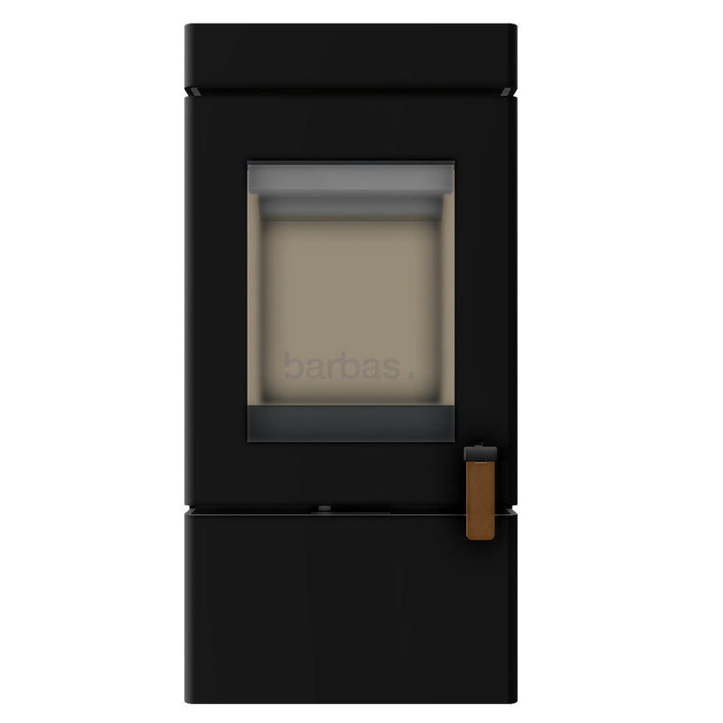 Barbas Box 35 40-85 Freestanding Wood Burner with a Log Store