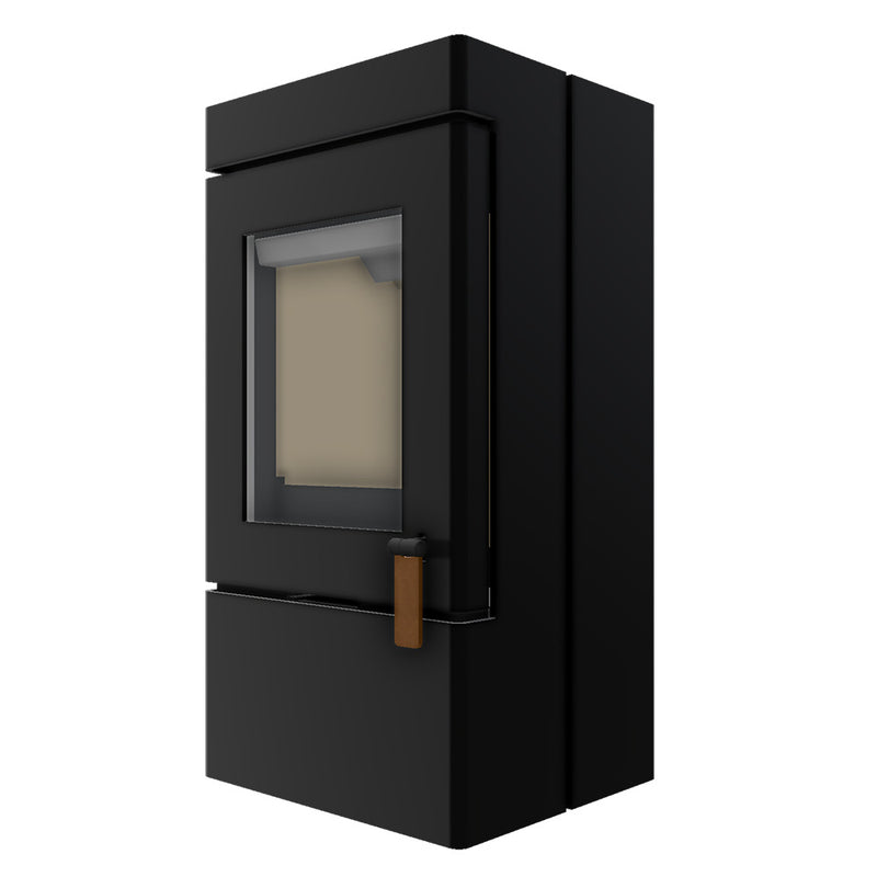 Barbas Box 35 40-85 Freestanding Wood Burner with a Log Store