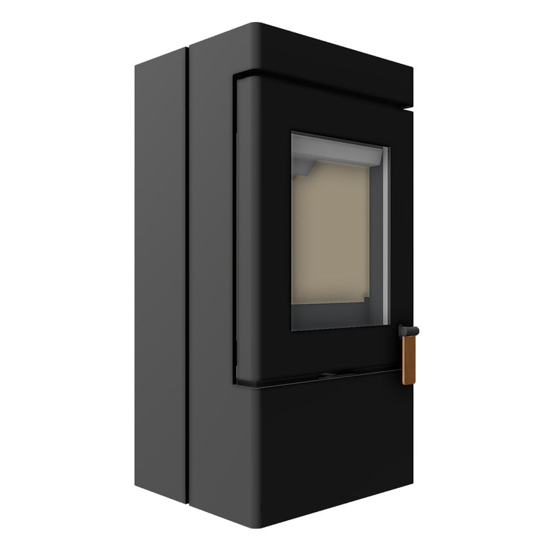 Barbas Box 35 40-85 Freestanding Wood Burner with a Log Store
