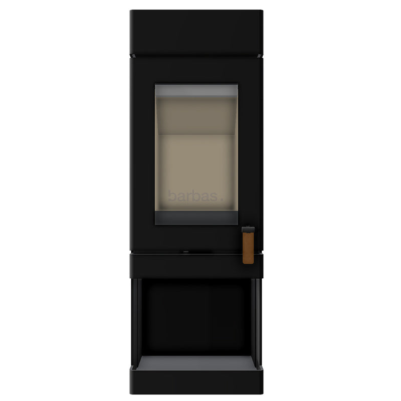 Barbas Box 35 45-120 Freestanding Wood Burner with a Log Store