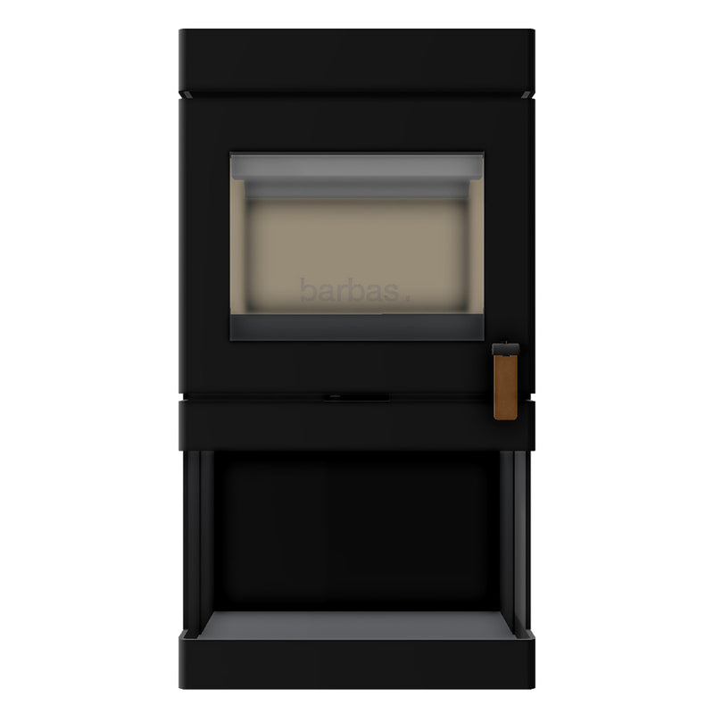 Barbas Box 35 52-100 Freestanding Wood Burner with a Log Store