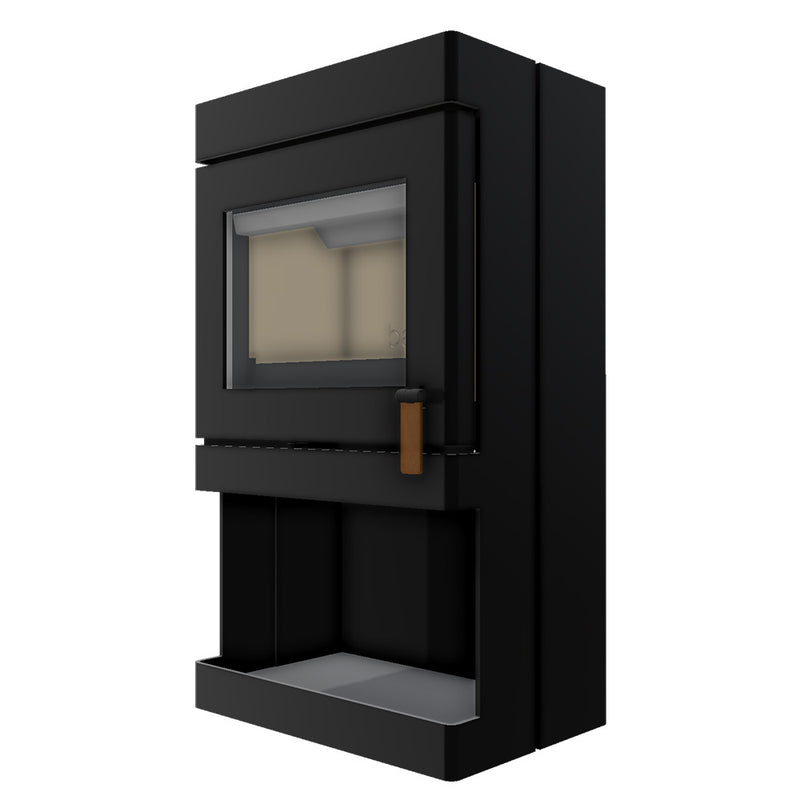 Barbas Box 35 52-100 Freestanding Wood Burner with a Log Store