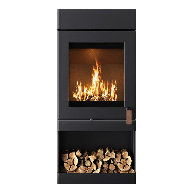 Barbas Box 35 52-100 Freestanding Wood Burner with a Log Store