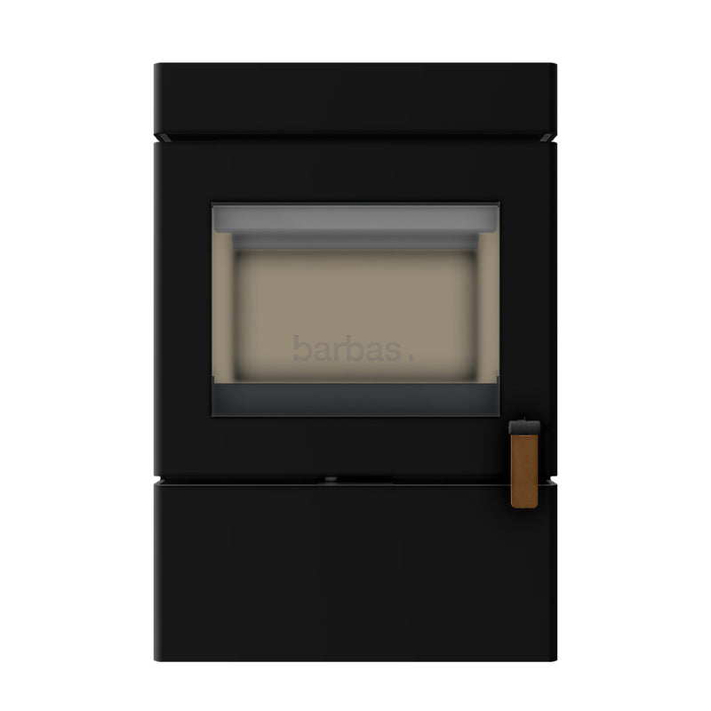 Barbas Box 35 52-80 Freestanding Wood Burner with a Log Store