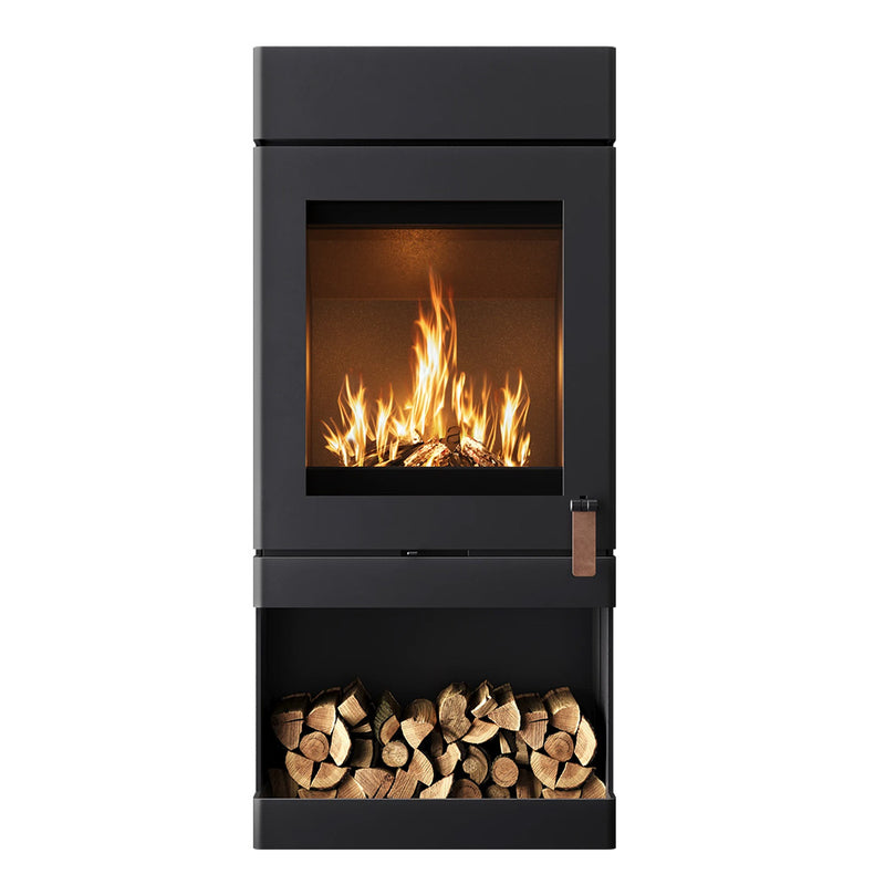 Barbas Box 35 52-80 Freestanding Wood Burner with a Log Store