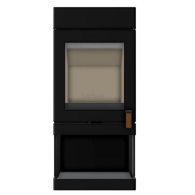 Barbas Box 35 55-120 Freestanding Wood Burner with a Log Store