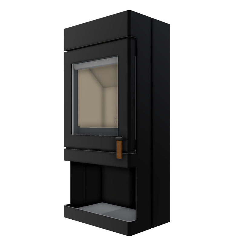 Barbas Box 35 55-120 Freestanding Wood Burner with a Log Store