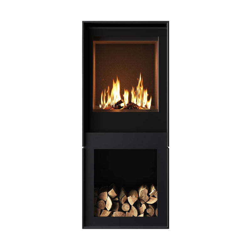 Barbas Box Gas 80 Free Standing Gas Fire with Log Store