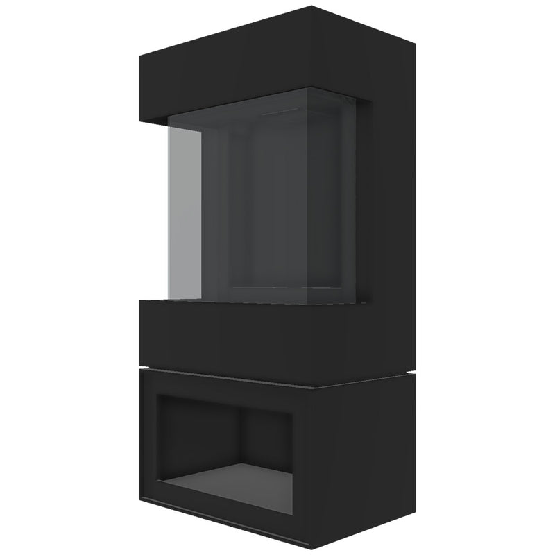 Barbas Box Gas Panorama 45-45 Free Standing Gas Fire with a log store