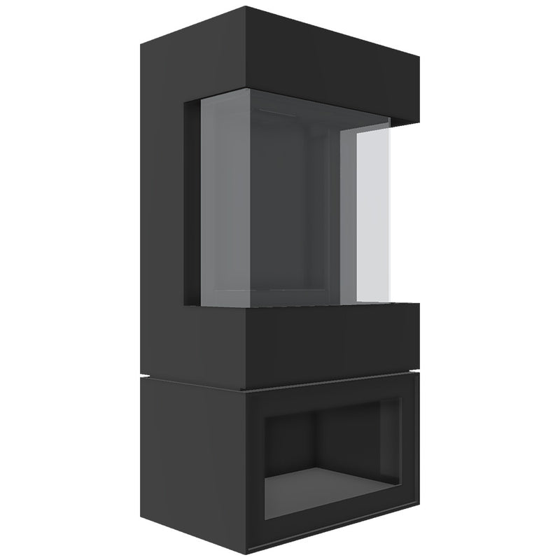 Barbas Box Gas Panorama 45-45 Free Standing Gas Fire with a log store