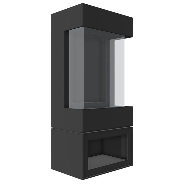 Barbas Box Gas Panorama 45-59 Free Standing Gas Fire with a log store