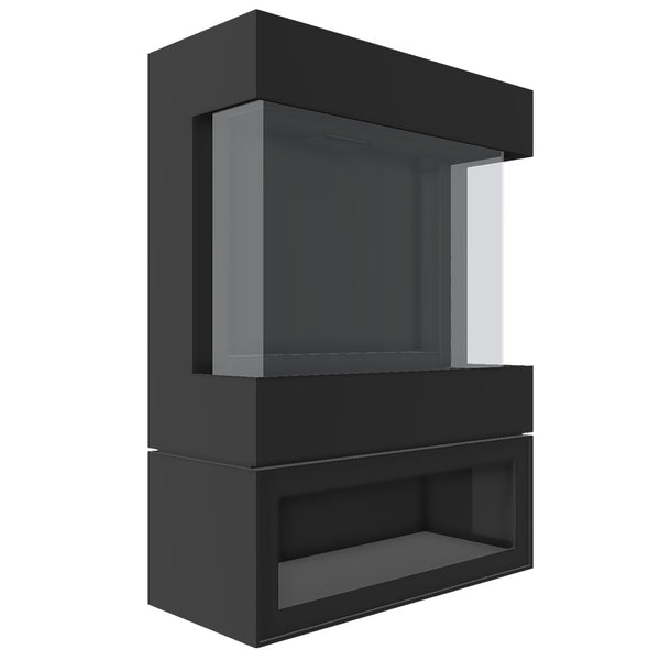Barbas Box Gas Panorama 73-52 Free Standing Gas Fire with a log store