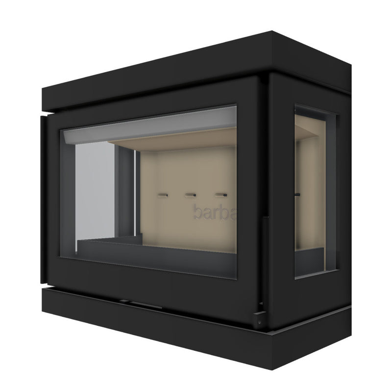Barbas Box Panorama 65 Wall Mounted Wood Burner