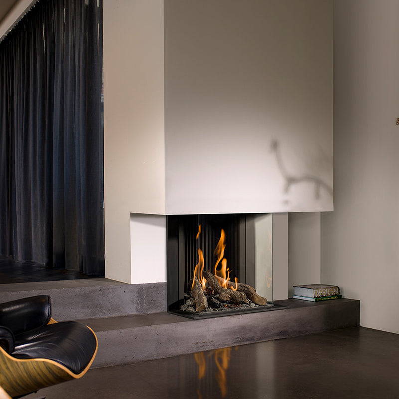 Barbas Gas Fire Smart Panorama 45-45 Built In Three Sided Gas Fire