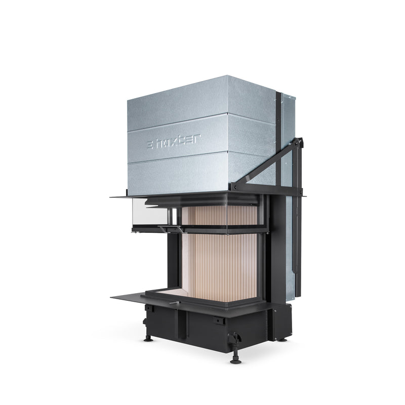 Hoxter UKA 37/75/37/57h Built-In Three Sided Wood Fire