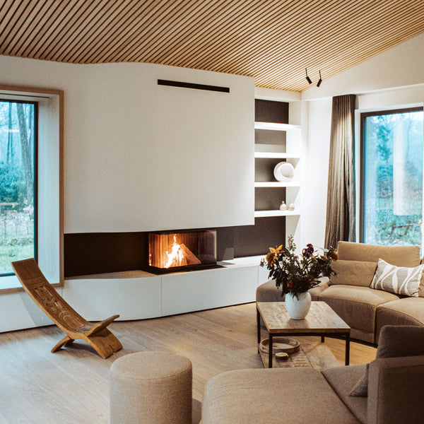 Hoxter UKA 37/75/37/57h Built-In Three Sided Wood Fire