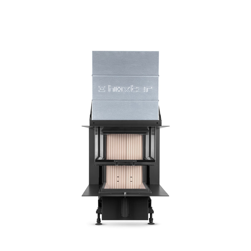 Hoxter UKA 56/50/56/52h Built-In Three Sided Wood Fire